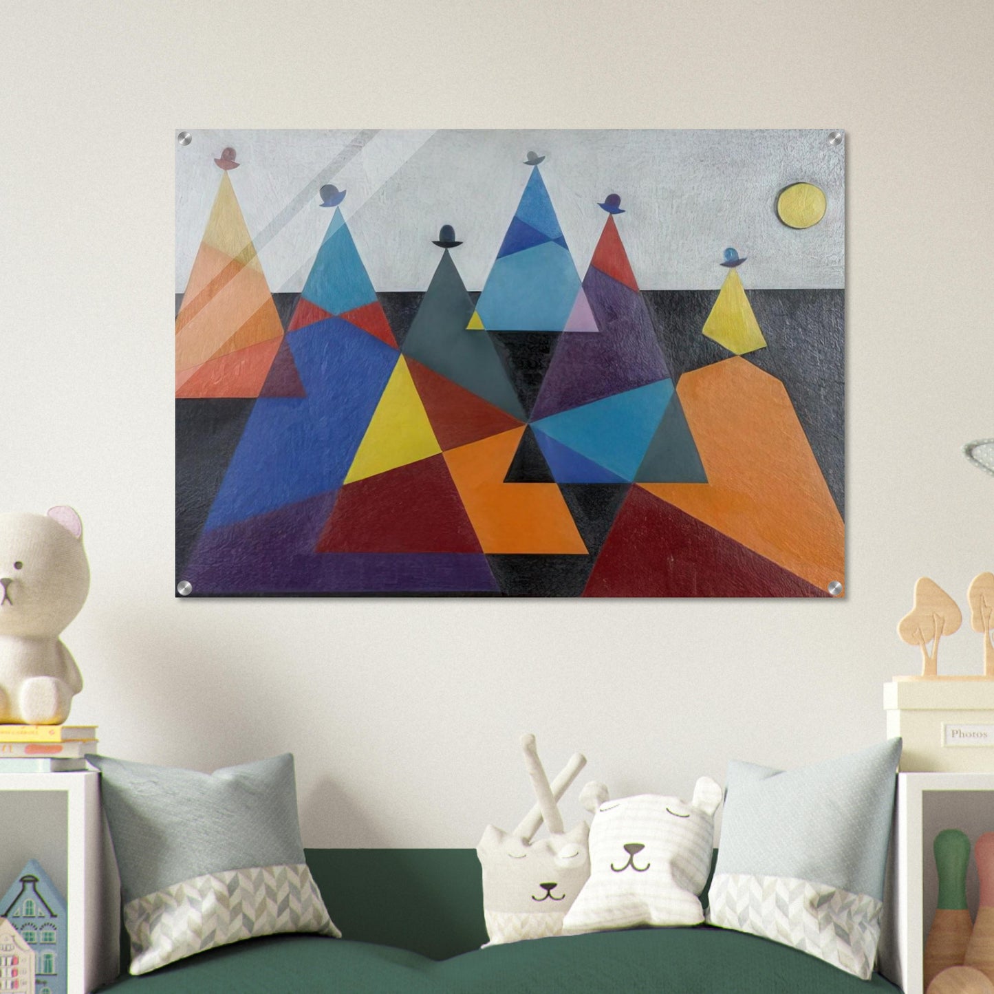 Untitled Mountains - 1955 - Omar Rayo Acrylic Print - 70x100 cm / 28x40″ inches | Omar Rayo Wall Art | Omar Rayo Prints