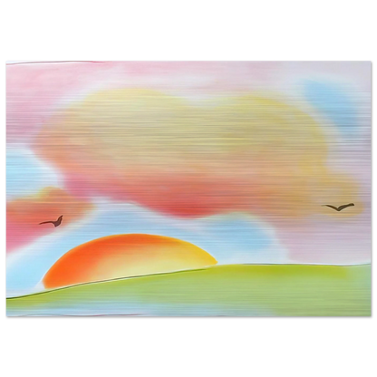FREEDOM 1980 - Peter Max Brushed Aluminum Print - 70x100 cm / 28x40 inches | Peter Max Aluminum Print | Peter Max Prints