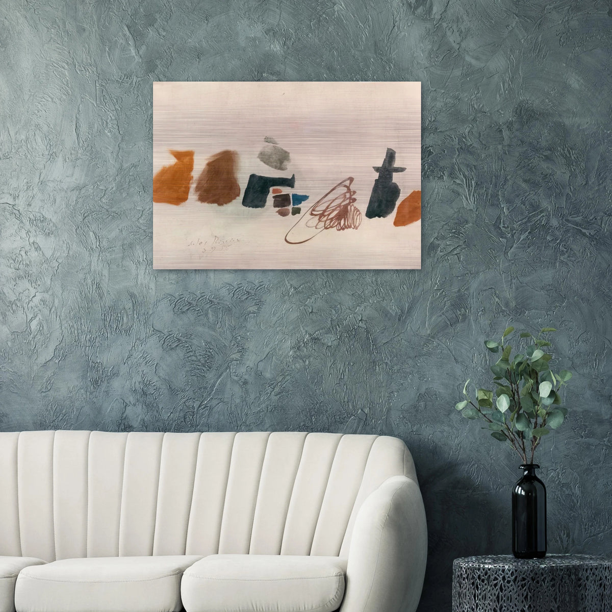 3.9.56 II - 1956 - Julius Bissier Brushed Aluminum Print - 70x100 cm / 28x40 inches | Julius Bissier Aluminum Print | Julius Bissier Prints