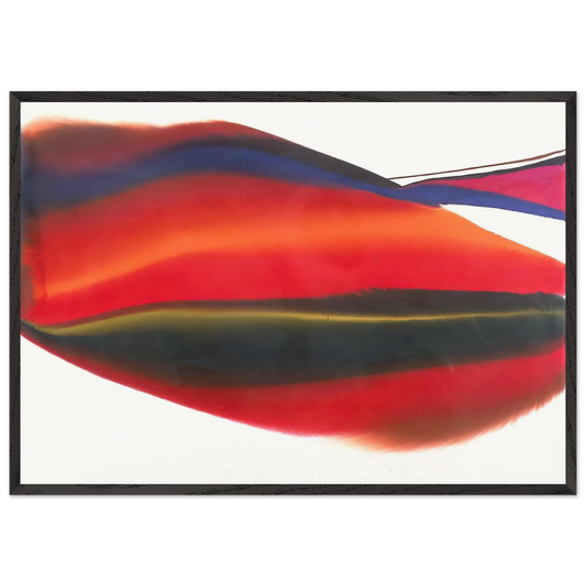 Phenomena Lands End - 1974 - Paul Jenkins 70x100 cm / 28x40 inches Framed Art Print – Black Wooden Frame