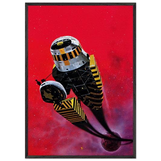 Chris Foss N17 - Chris Foss 70x100 cm / 28x40 inches Framed Art Print – Black Wooden Frame