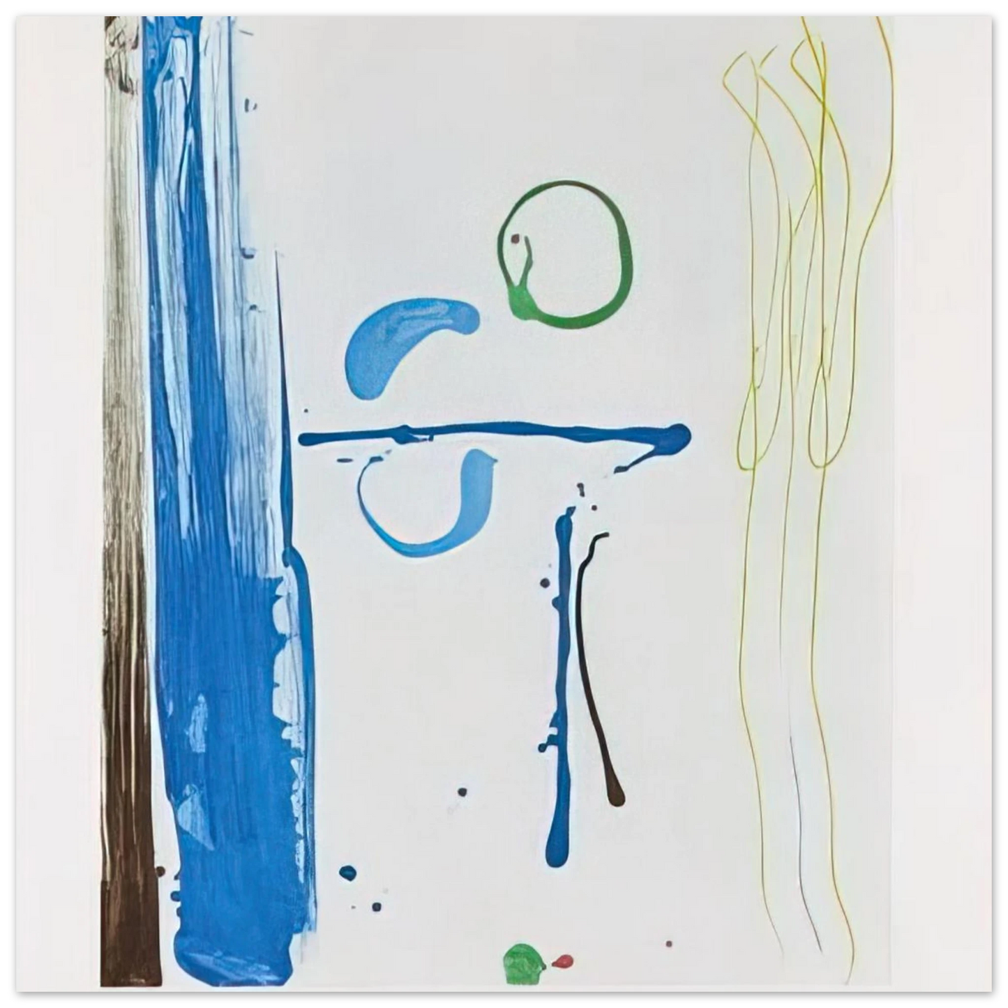 Helen Frankenthaler - Sunshine After Rain - 1987 Wall art - 30x40 cm / 12x16 inches - Premium Wooden Framed Poster With Fine Art Paper-canvas - Black frame
