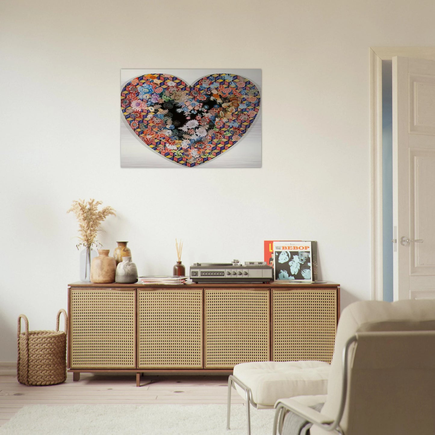 Heartland - 1985 - Miriam Schapiro Brushed Aluminum Print - 70x100 cm / 28x40 inches | Miriam Schapiro Aluminum Print | Miriam Schapiro Prints