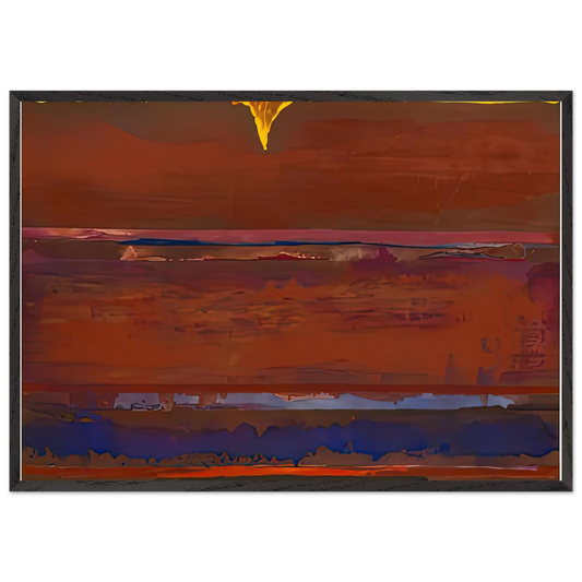 Desert Pulse 1991- - Helen Frankenthaler 70x100 cm / 28x40 inches Framed Art Print – Black Wooden Frame