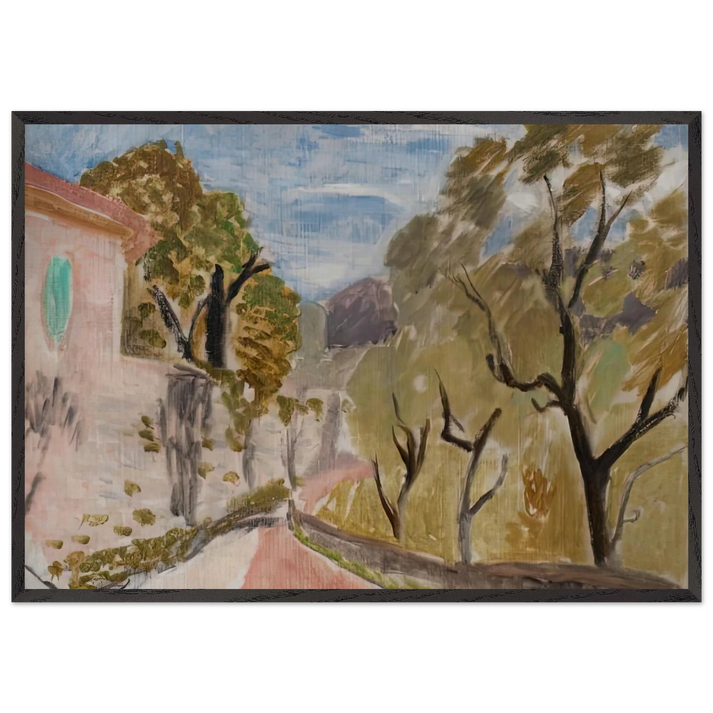 PAYSAGE OU RUE DANS LE MIDI 1918 - Henri Matisse 70x100 cm / 28x40 inches Framed Art Print – Black Wooden Frame