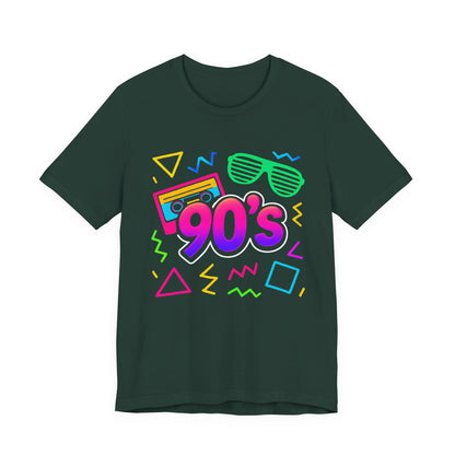 Oldschool-Musik der 90er – Arcade-Vibes. Klassischer 90er-Jahre-Vintage-Look. Retro-T-Shirt „I Heart The Nineties“ aus den 90ern.