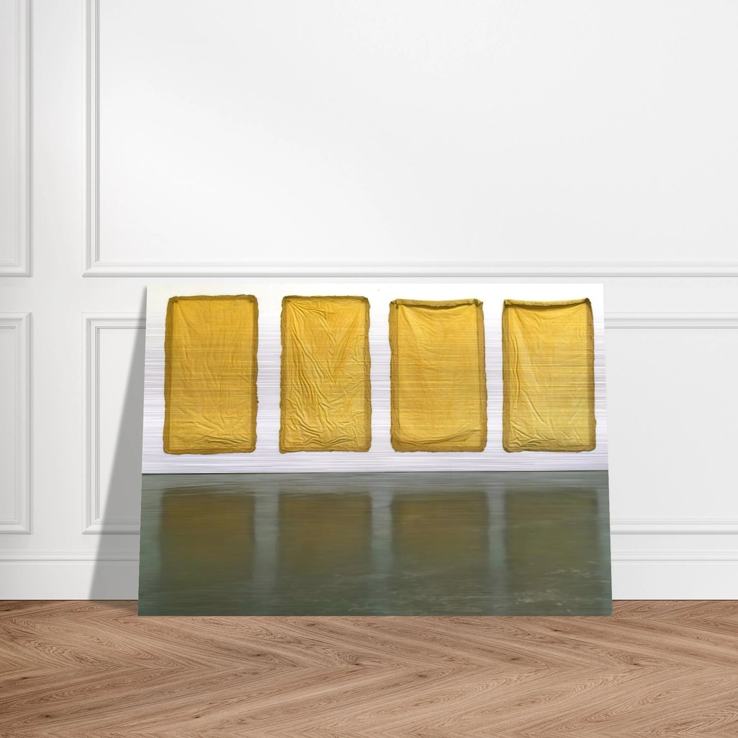 AUGHT 1968 - Eva Hesse Brushed Aluminum Print - 70x100 cm / 28x40 inches | Eva Hesse Aluminum Print | Eva Hesse Prints