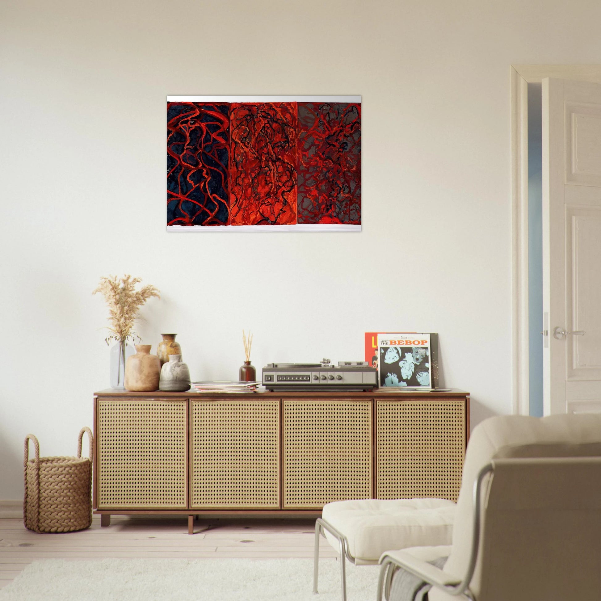 Nevisian Triptych - 2008 - Brice Marden Brushed Aluminum Print - 70x100 cm / 28x40 inches | Brice Marden Aluminum Print | Brice Marden Prints