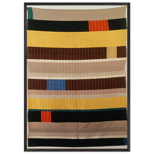 WALL HANGING 1925 1 - Anni Albers 70x100 cm / 28x40 inches Framed Art Print – Black Wooden Frame