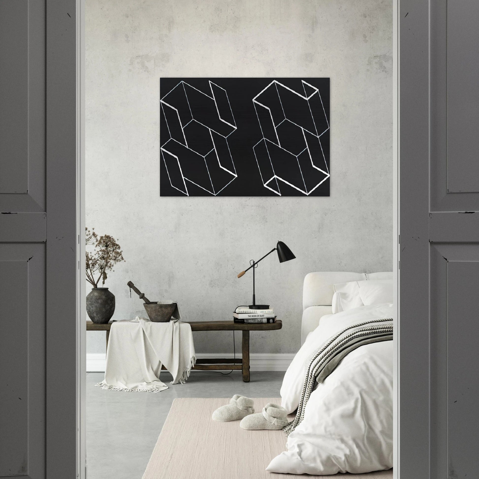 DUO H 1966 - Josef Albers Brushed Aluminum Print - 70x100 cm / 28x40 inches | Josef Albers Aluminum Print | Josef Albers Prints