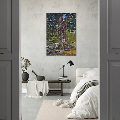 The Bodmer Oak - claude monet Brushed Aluminum Print - 70x100 cm / 28x40 inches | claude monet Aluminum Print | claude monet Prints