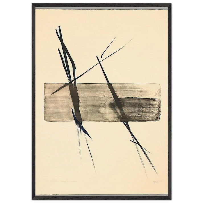 Beyond - Abstract Expressionism - Toko Shinoda 70x100 cm / 28x40 inches Framed Art Print – Black Wooden Frame