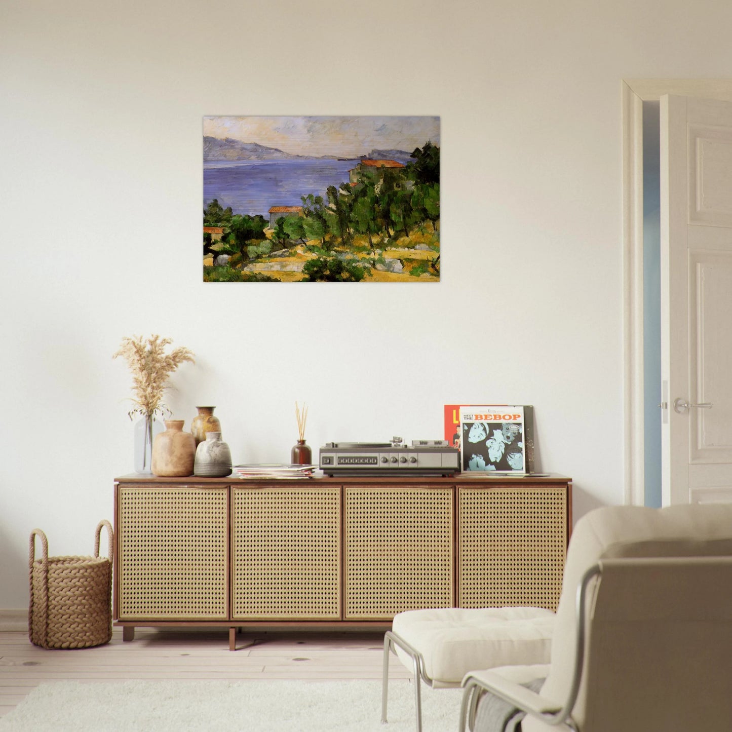 The Bay of L'Estaque from the East - Paul Cézanne Brushed Aluminum Print - 70x100 cm / 28x40 inches | Paul Cézanne Aluminum Print | Paul Cézanne Prints