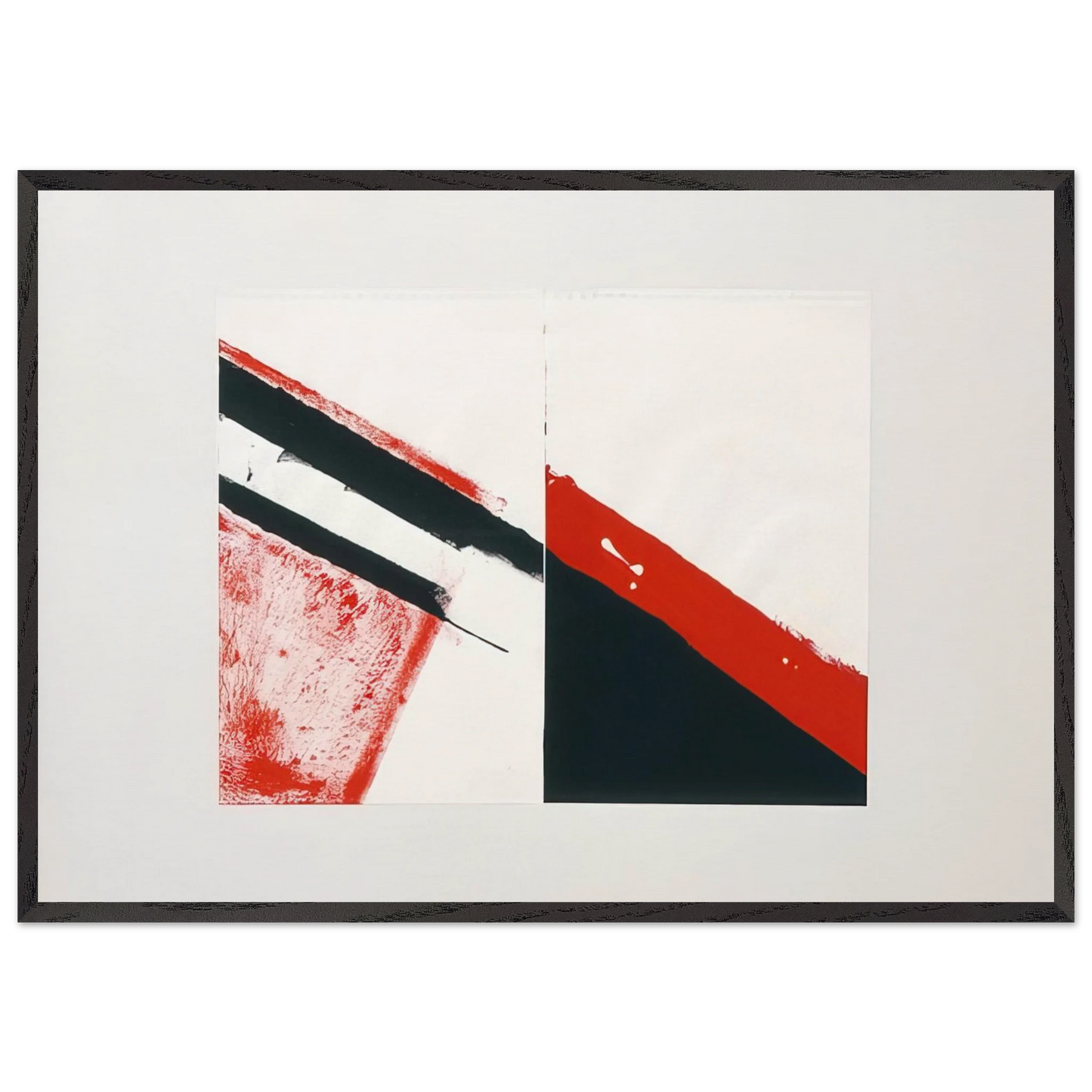 Who knows the beginning and who knows the end I - 1976 - Blinky Palermo 70x100 cm / 28x40 inches Framed Art Print – Black Wooden Frame
