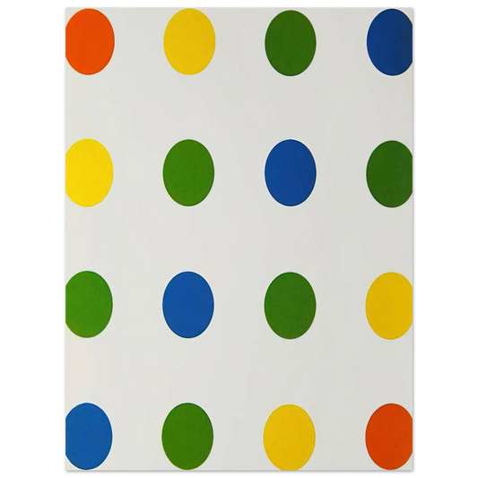 Francois Morellet - Bleu-Vert-Jaune-Orange - 1954  75x100 cm / 30x40inches Fine Art Poster