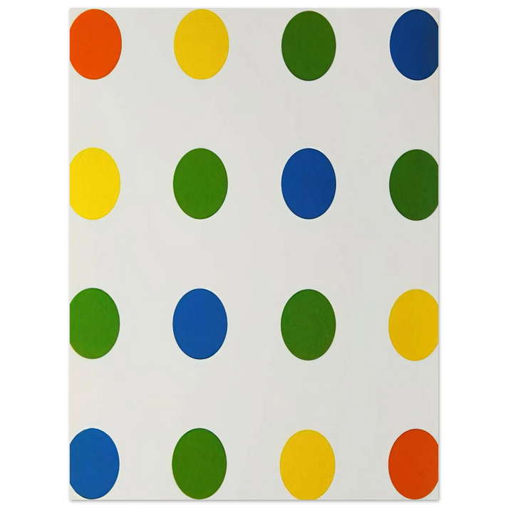 Francois Morellet - Bleu-Vert-Jaune-Orange - 1954  75x100 cm / 30x40inches Fine Art Poster