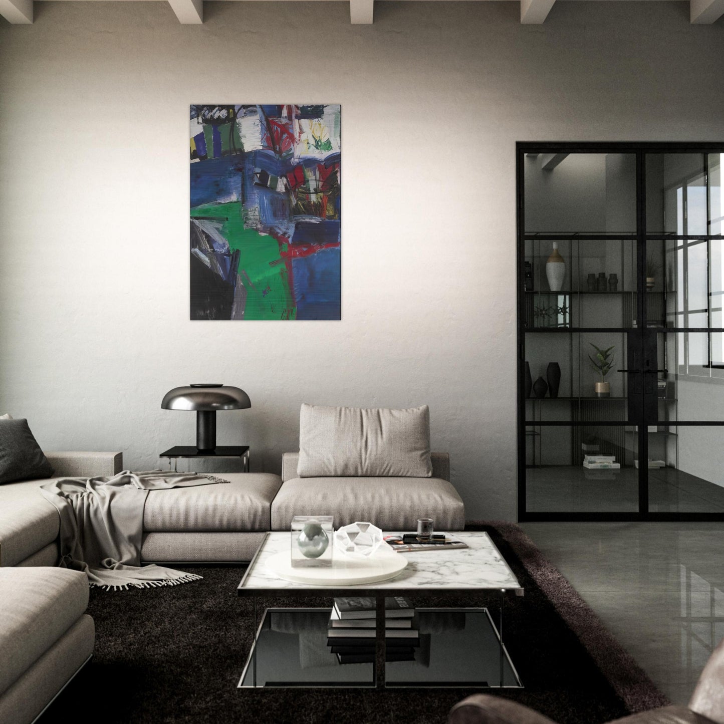 SHINNECOCK CANAL 1957 - Grace Hartigan Brushed Aluminum Print - 70x100 cm / 28x40 inches | Grace Hartigan Aluminum Print | Grace Hartigan Prints