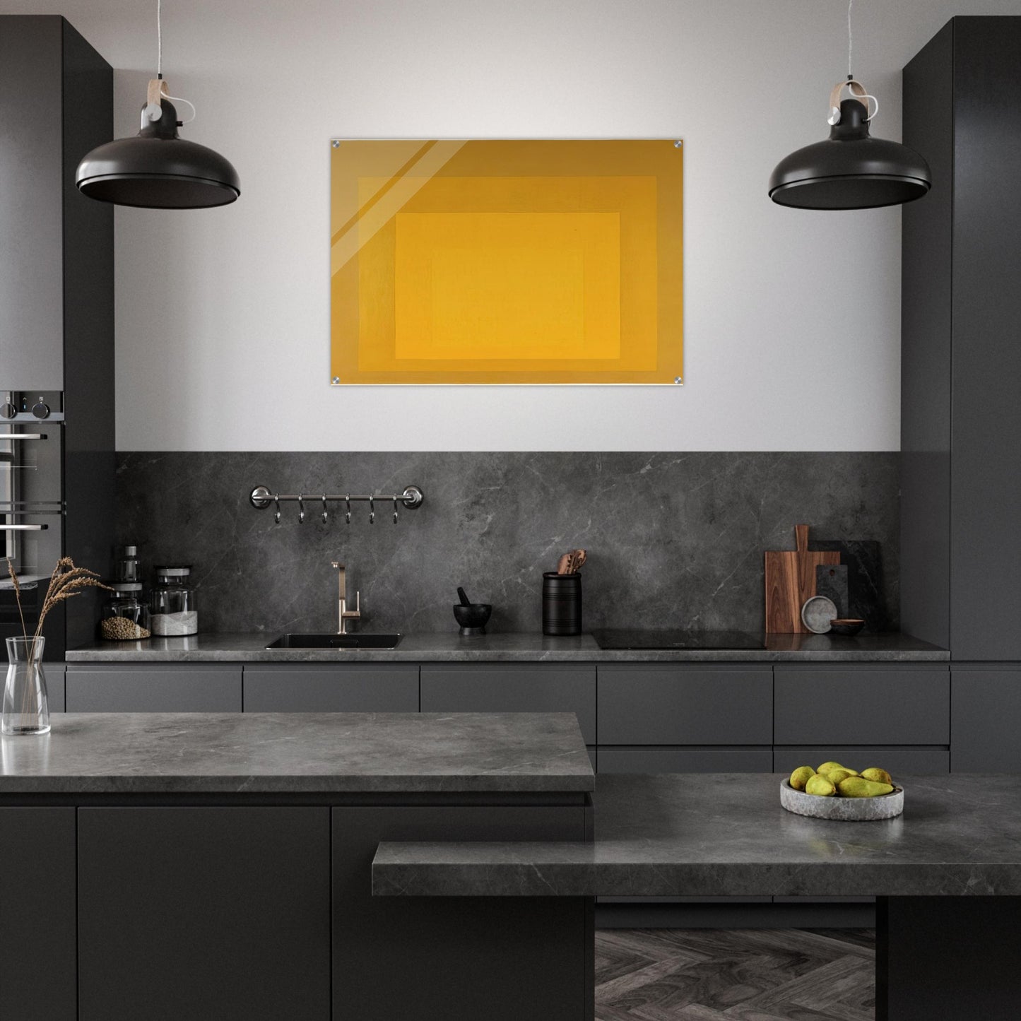 STUDY FOR HOMAGE TO THE SQUARE DEPARTING IN YELLOW 1964 - Josef Albers Acrylic Print - 70x100 cm / 28x40″ inches