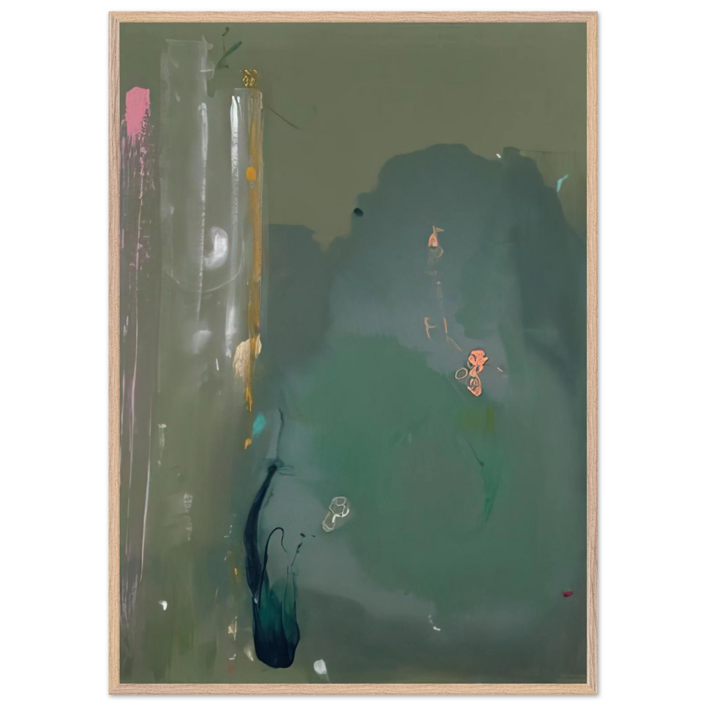 Helen Frankenthaler - CÃƒÆ’Ã‚Â´te d Argent - 1980 Wall art - 28x43  cm / XL (11x17 inches) - Fine Art Poster-canvas - -