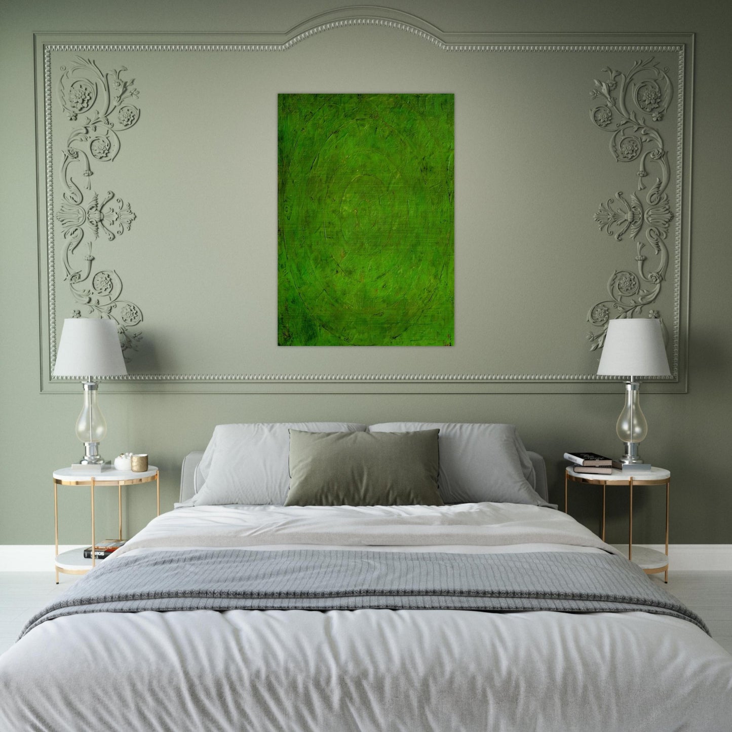 GREEN TARGET - Jasper Johns Brushed Aluminum Print - 70x100 cm / 28x40 inches | Jasper Johns Aluminum Print | Jasper Johns Prints