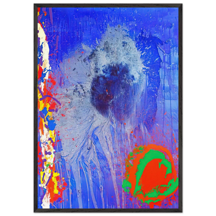 Life and Love - 2010 - John Hoyland 70x100 cm / 28x40 inches Framed Art Print – Black Wooden Frame