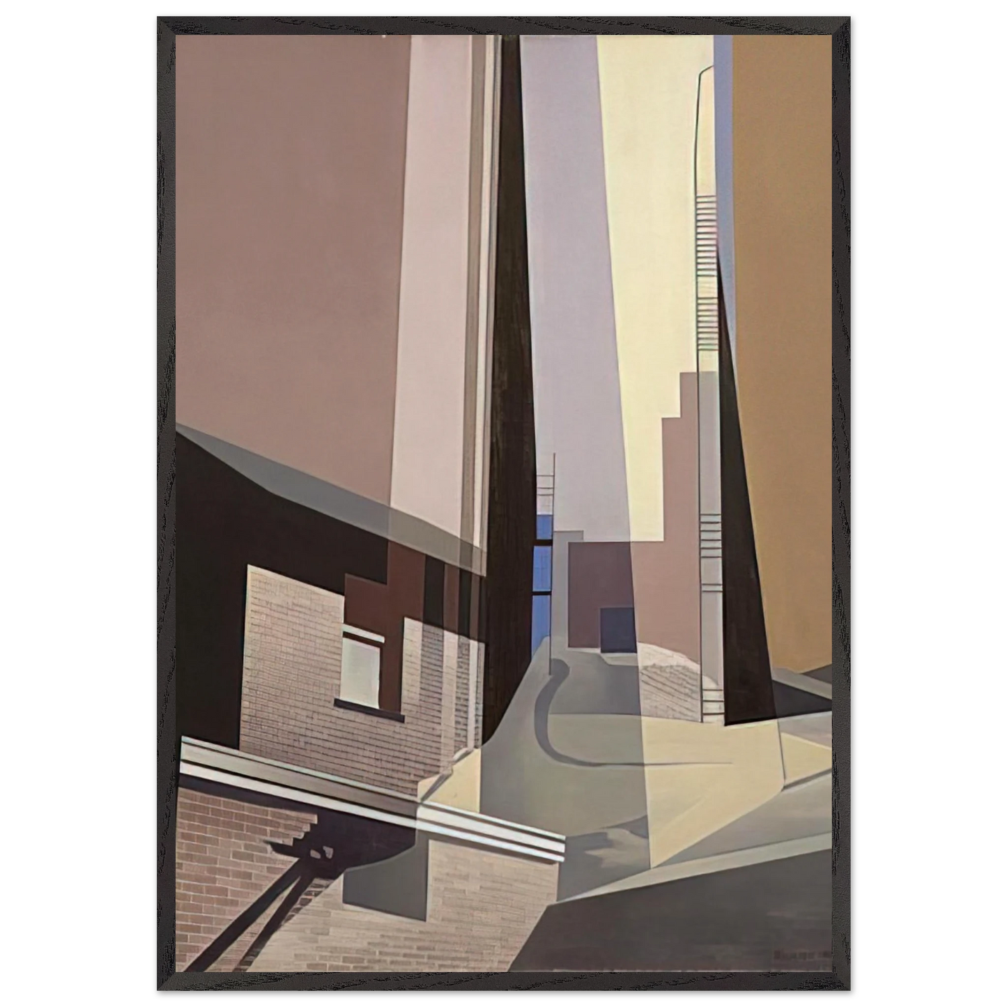 New England Irrelevancies - 1953 - Charles Sheeler 70x100 cm / 28x40 inches Framed Art Print – Black Wooden Frame