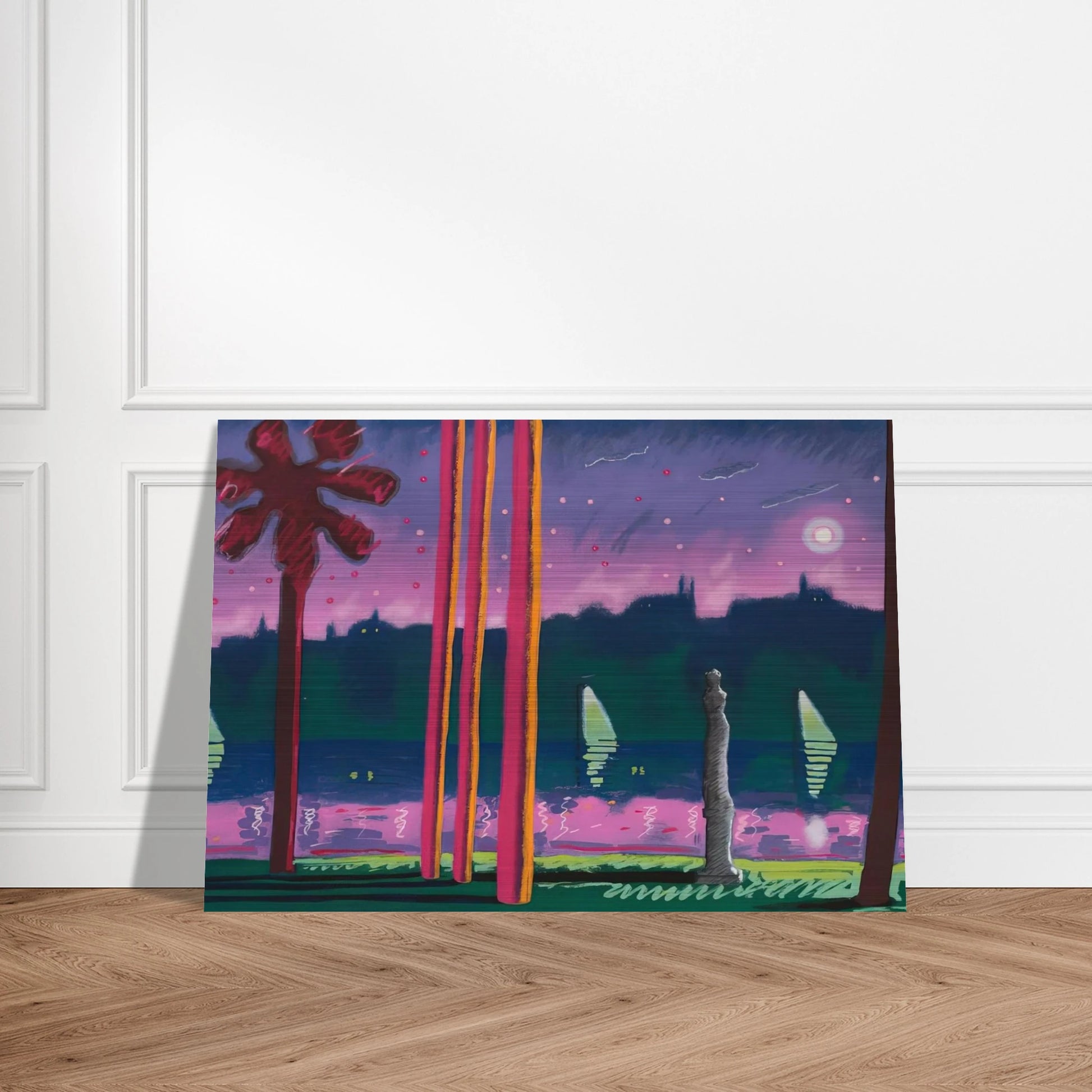 Suave Como La Noche - 1982 - Carlos Almaraz Brushed Aluminum Print - 70x100 cm / 28x40 inches | Carlos Almaraz Aluminum Print | Carlos Almaraz Prints