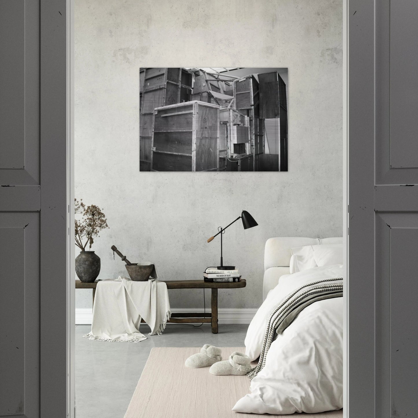 MERZBAU SEEN FROM THE OUTSIDE 1933 - Kurt Schwitters Brushed Aluminum Print - 70x100 cm / 28x40 inches | Kurt Schwitters Aluminum Print | Kurt Schwitters Prints