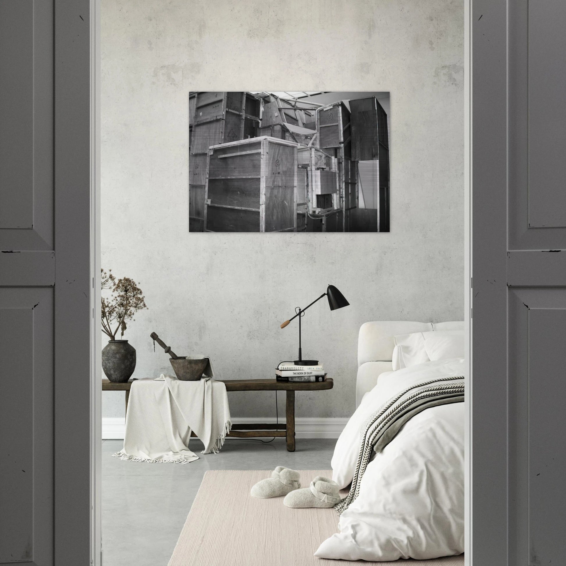 MERZBAU SEEN FROM THE OUTSIDE 1933 - Kurt Schwitters Brushed Aluminum Print - 70x100 cm / 28x40 inches | Kurt Schwitters Aluminum Print | Kurt Schwitters Prints