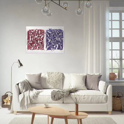 Tabula - 1981 - Simon Hantai Brushed Aluminum Print - 70x100 cm / 28x40 inches | Simon Hantai Aluminum Print | Simon Hantai Prints