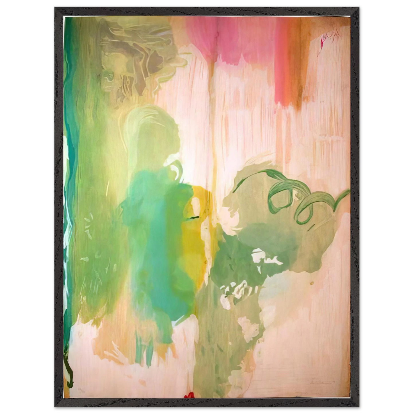 Helen Frankenthaler - Snow Pines - 2004 Wall art - 70x100 cm / 28x40 inches - Premium Wooden Framed Poster With Fine Art Paper-canvas - White frame