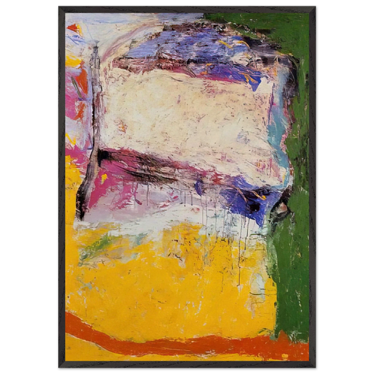Bay - 1958 - Gene Davis 70x100 cm / 28x40 inches Framed Art Print – Black Wooden Frame
