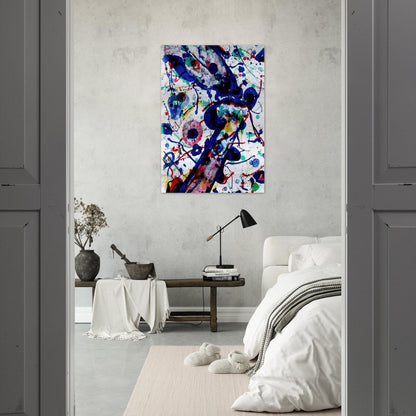 Untitled from Michel Waldberg s Posmes dans le ciel - Sam Francis Brushed Aluminum Print - 70x100 cm / 28x40 inches | Sam Francis Aluminum Print | Sam Francis Prints
