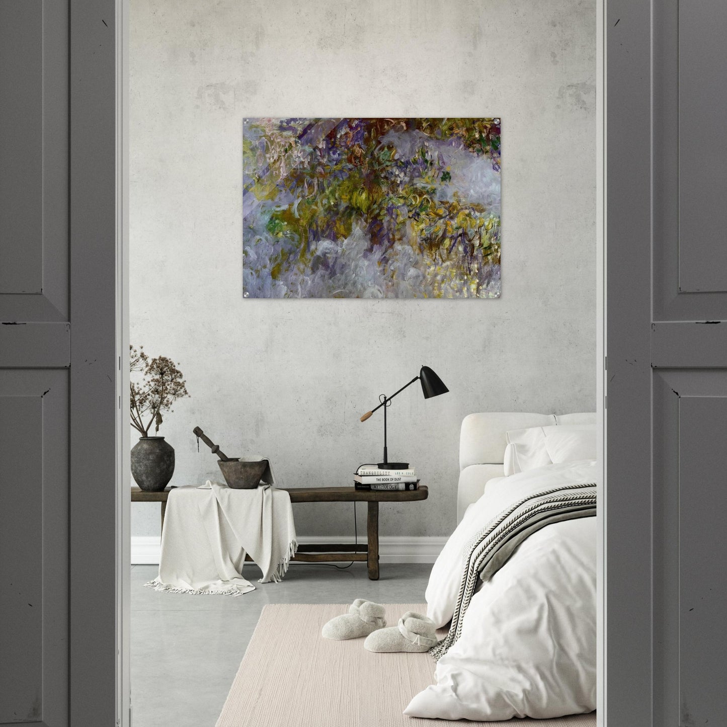Wisteria left half - claude monet Acrylic Print - 70x100 cm / 28x40″ inches | claude monet Wall Art | claude monet Prints