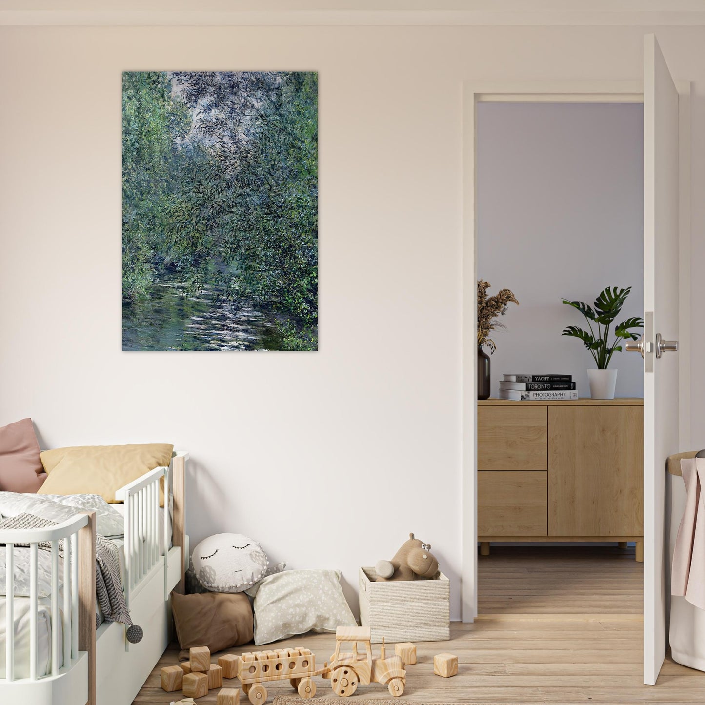 The Willows on the River - claude monet Brushed Aluminum Print - 70x100 cm / 28x40 inches | claude monet Aluminum Print | claude monet Prints