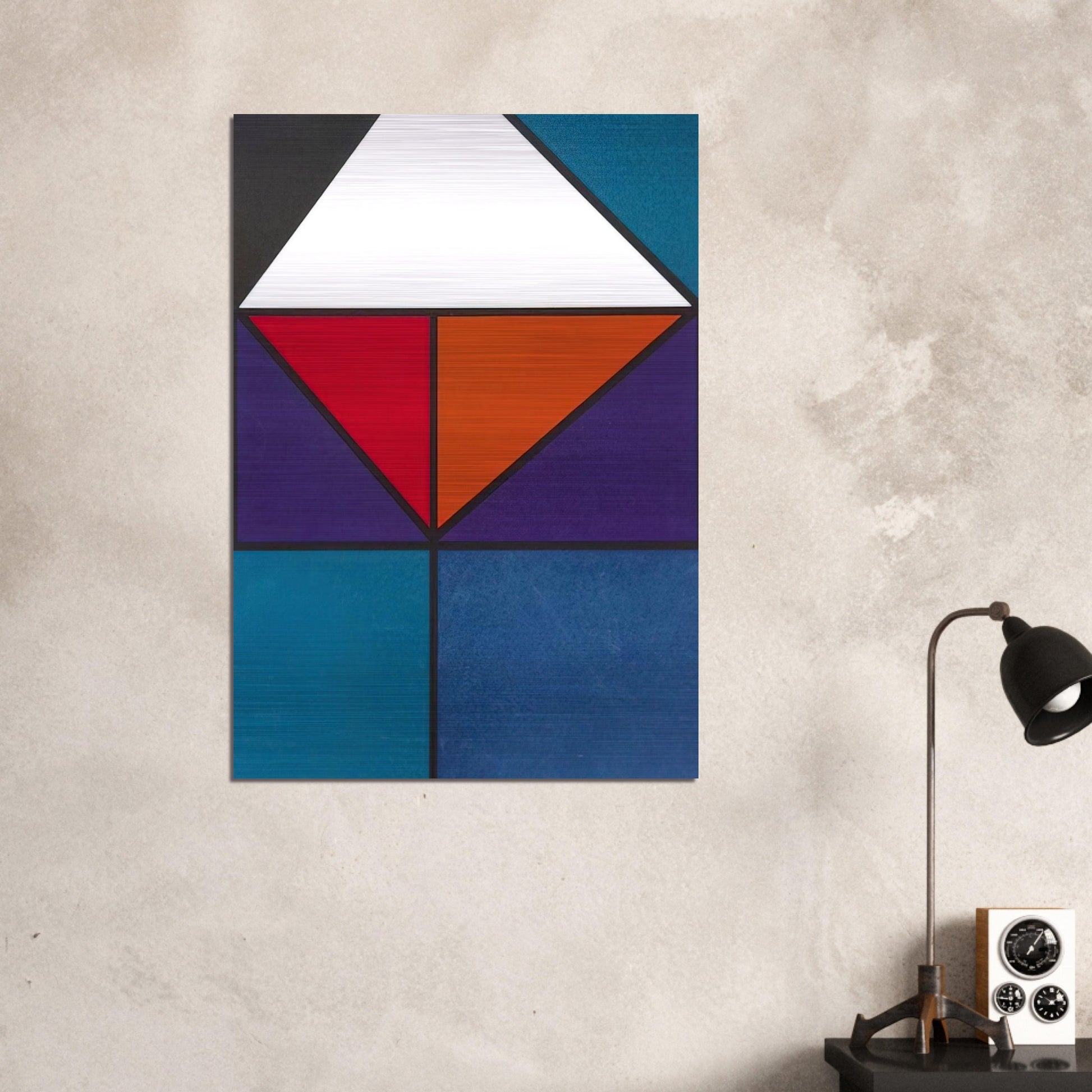 Plakat für Ausstellung Baden-Baden - 1965 - Johannes Itten Brushed Aluminum Print - 70x100 cm / 28x40 inches | Johannes Itten Aluminum Print | Johannes Itten Prints