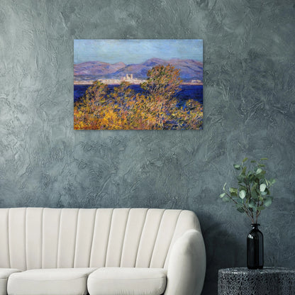 Antibes Seen from the Cape, Mistral Wind - claude monet Brushed Aluminum Print - 70x100 cm / 28x40 inches | claude monet Aluminum Print | claude monet Prints