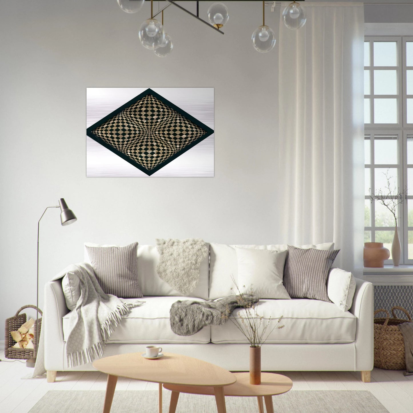 Oggetto ottico dynamico - Op Art - Dadamaino Brushed Aluminum Print - 70x100 cm / 28x40 inches | Dadamaino Aluminum Print | Dadamaino Prints