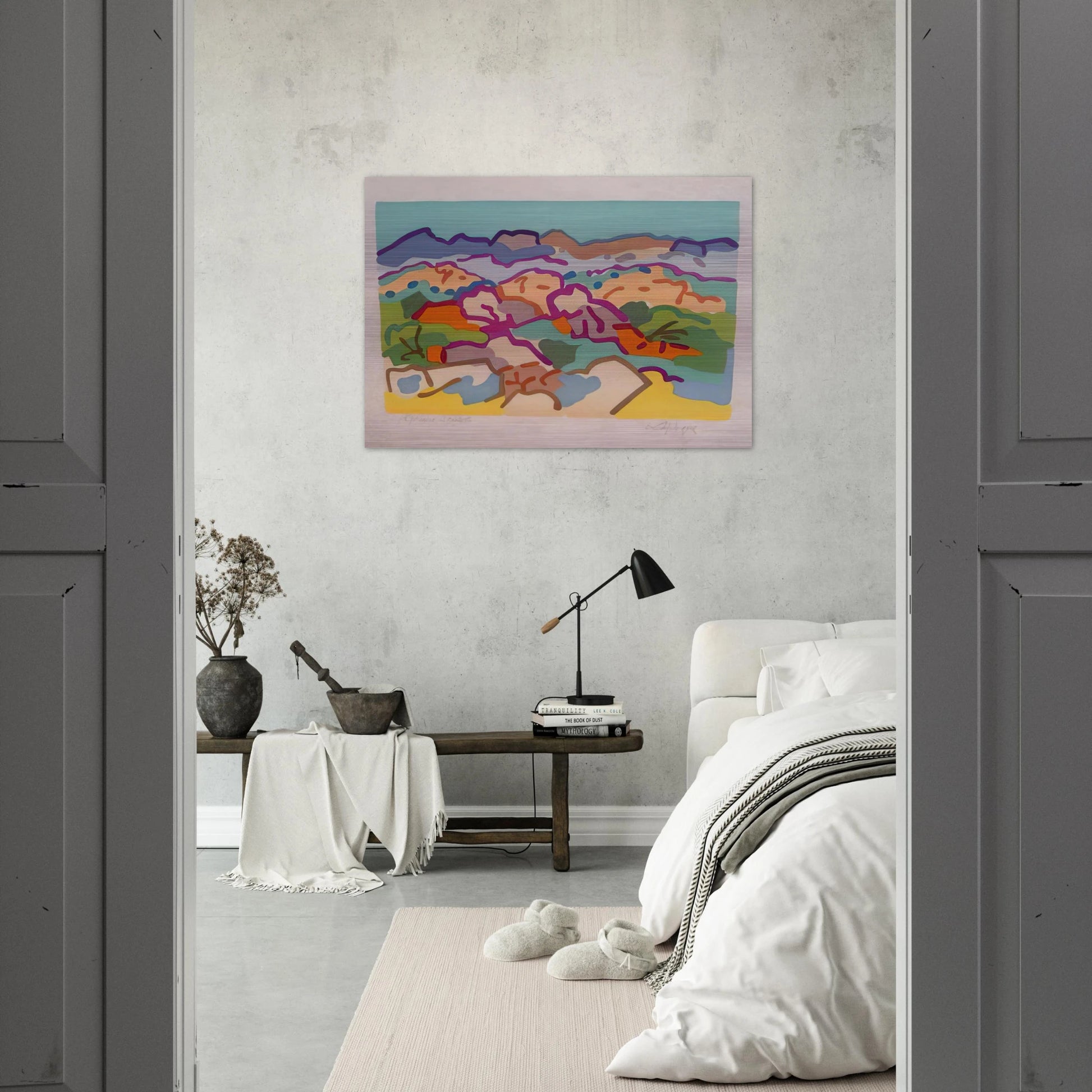 Campagne grecque - 1964 - Charles Lapicque Brushed Aluminum Print - 70x100 cm / 28x40 inches | Charles Lapicque Aluminum Print | Charles Lapicque Prints