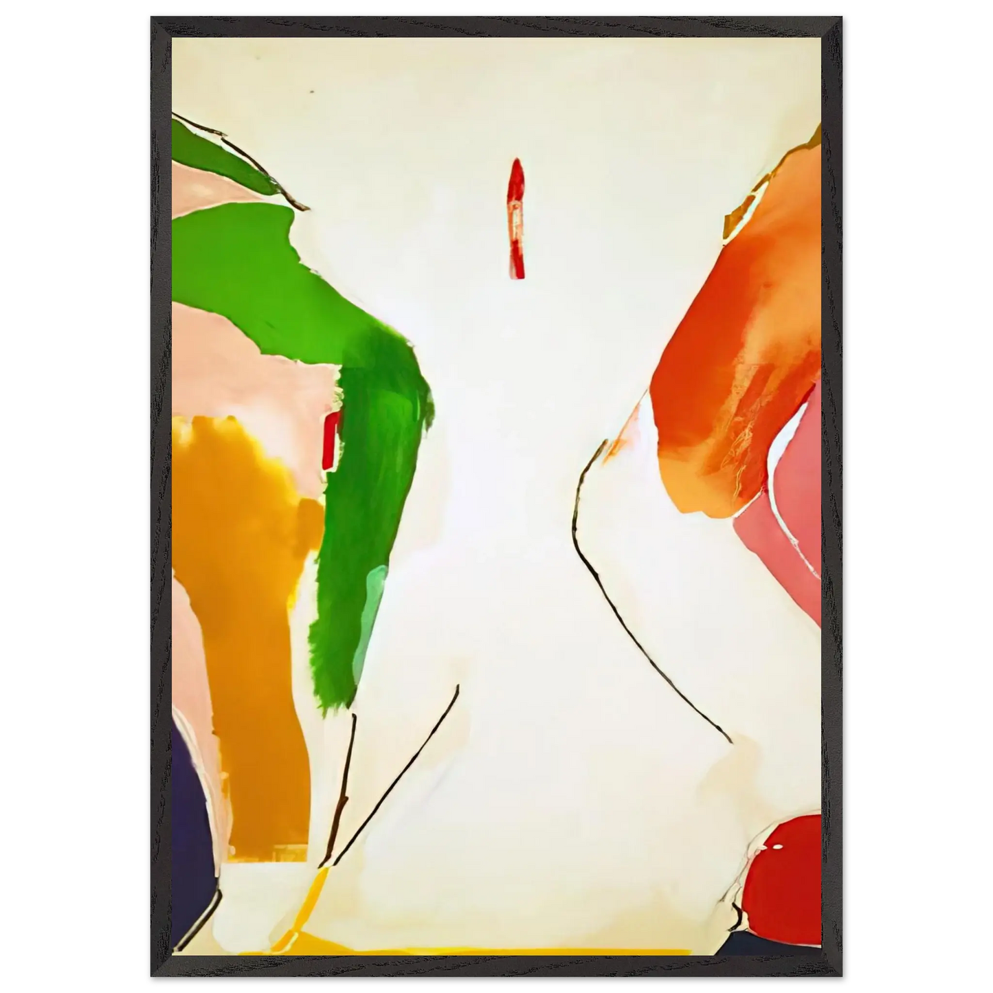 Helen Frankenthaler - Living Edge - 1973 Wall art - A3 (29.7 x 42  cm) - Premium Wooden Framed Poster With Fine Art Paper - Black frame