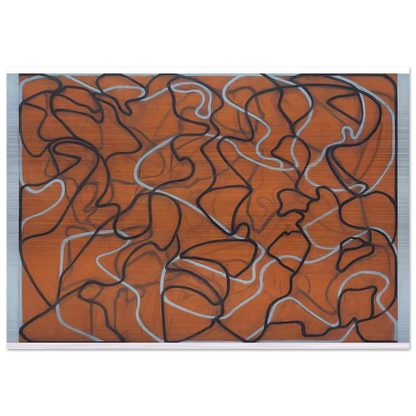 Red Ground Letter - 2010 - Brice Marden Brushed Aluminum Print - 70x100 cm / 28x40 inches | Brice Marden Aluminum Print | Brice Marden Prints
