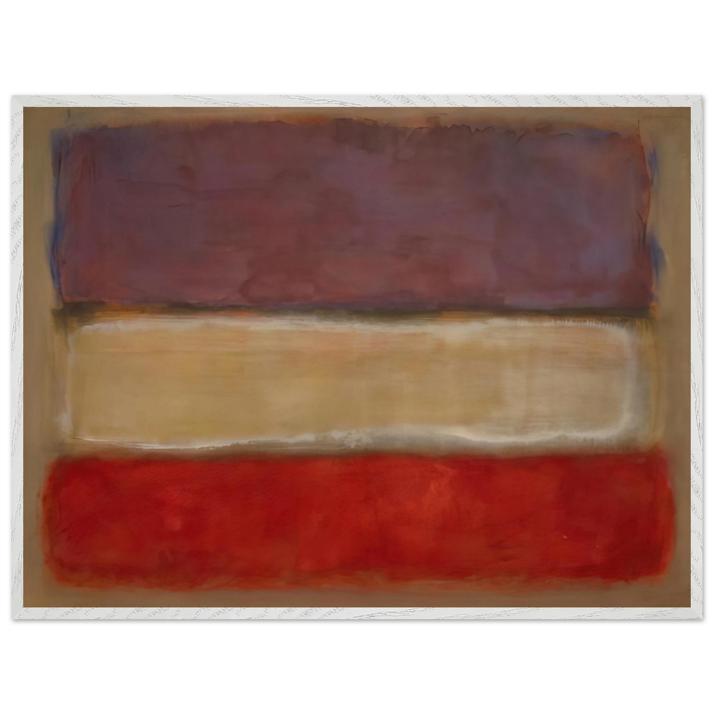 Mark Rothko - Untitled Purple, White, and Red - 1953 Wall Art - 21x29.7 cm / 8x12" - Premium Wooden Framed Poster With Fine Art Paper-canvas - White frame