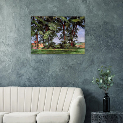 Tall Trees at the Jas de Bouffan - Paul Cézanne Brushed Aluminum Print - 70x100 cm / 28x40 inches | Paul Cézanne Aluminum Print | Paul Cézanne Prints