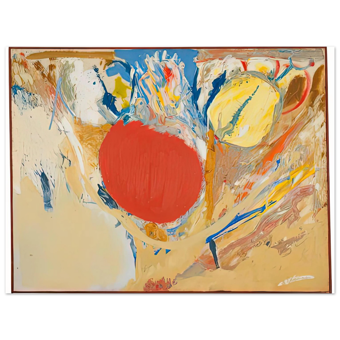 Helen Frankenthaler - Break Through, 1956- Wall Art - 21x29.7 cm / 8x12" - Fine Art Poster-canvas - -