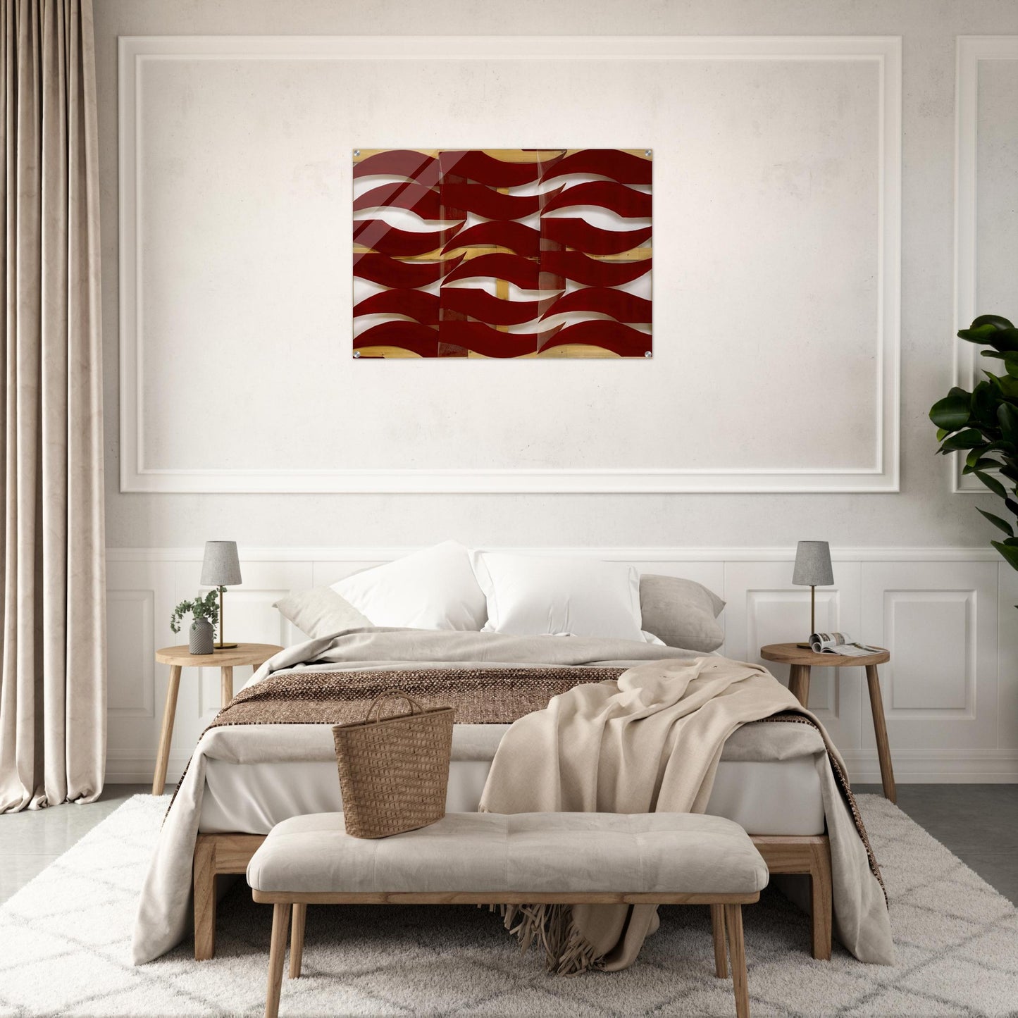 Rosso scuro - 1974 - Carla Accardi Acrylic Print - 70x100 cm / 28x40″ inches