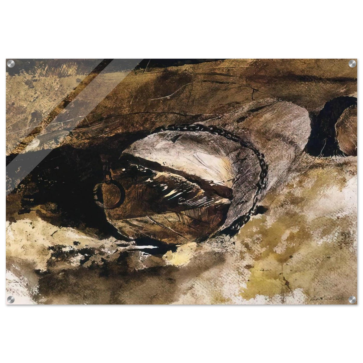 LOG CHAIN - Andrew Wyeth Acrylic Print - 70x100 cm / 28x40″ inches