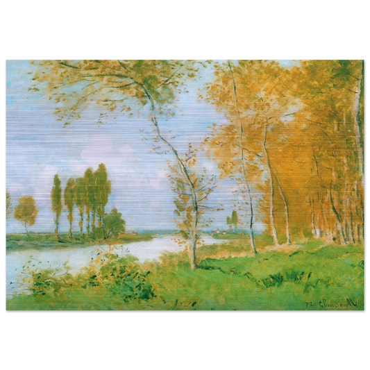 The Spring in Argentuil - claude monet Brushed Aluminum Print - 70x100 cm / 28x40 inches | claude monet Aluminum Print | claude monet Prints