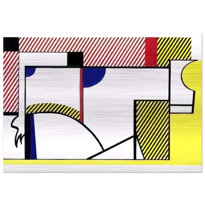 BULL VI 1973 - Roy Lichtenstein Brushed Aluminum Print - 70x100 cm / 28x40 inches | Roy Lichtenstein Aluminum Print | Roy Lichtenstein Prints