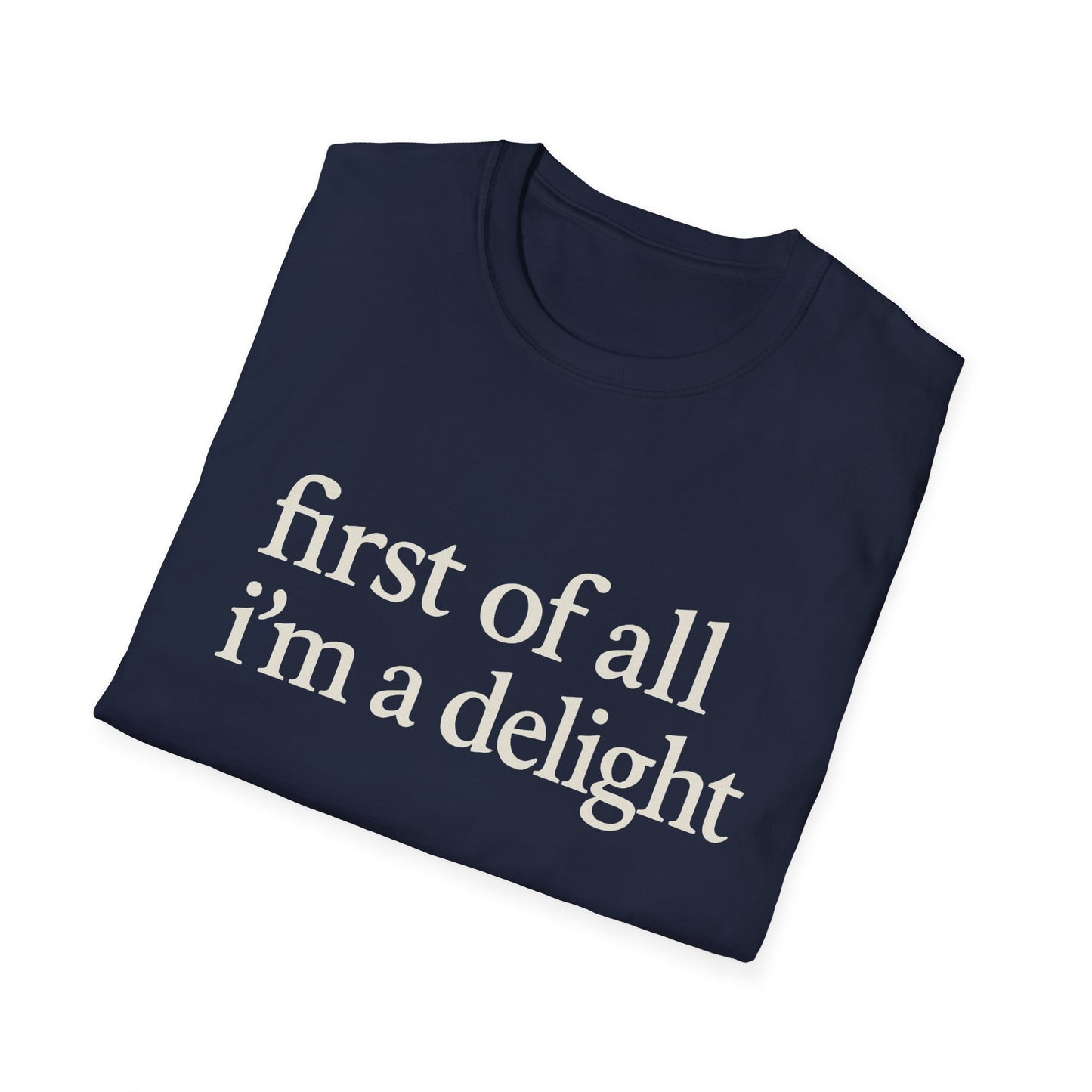 „Zuallererst bin ich eine Freude“-Shirt, lustiges T-Shirt mit Spruch für Frauen, freches T-Shirt mit witzigem Grafikdruck, Geschenkidee für die beste Freundin