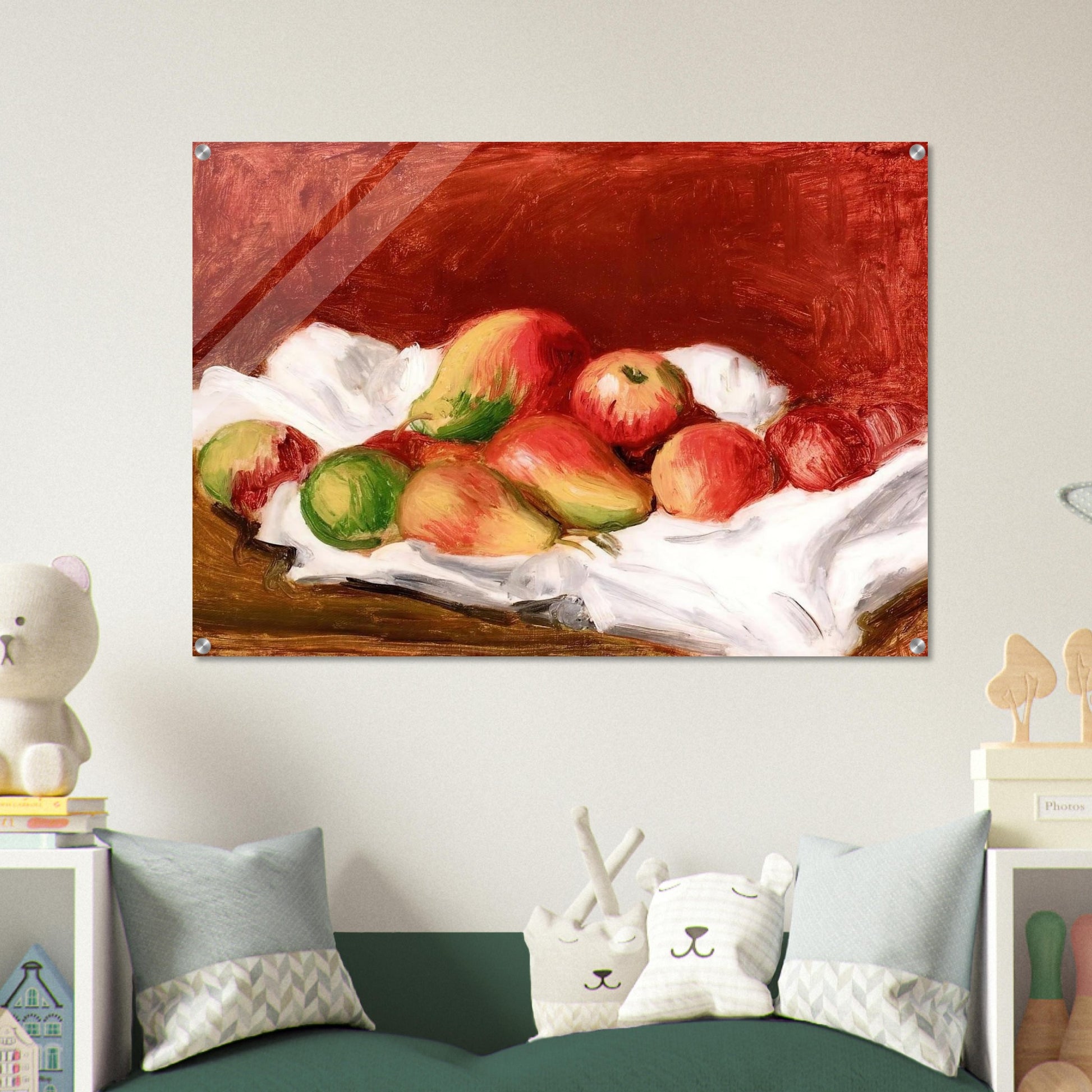 Pears and Apples - Pierre-Auguste Renoir Acrylic Print - 70x100 cm / 28x40″ inches | Pierre-Auguste Renoir Wall Art | Pierre-Auguste Renoir Prints